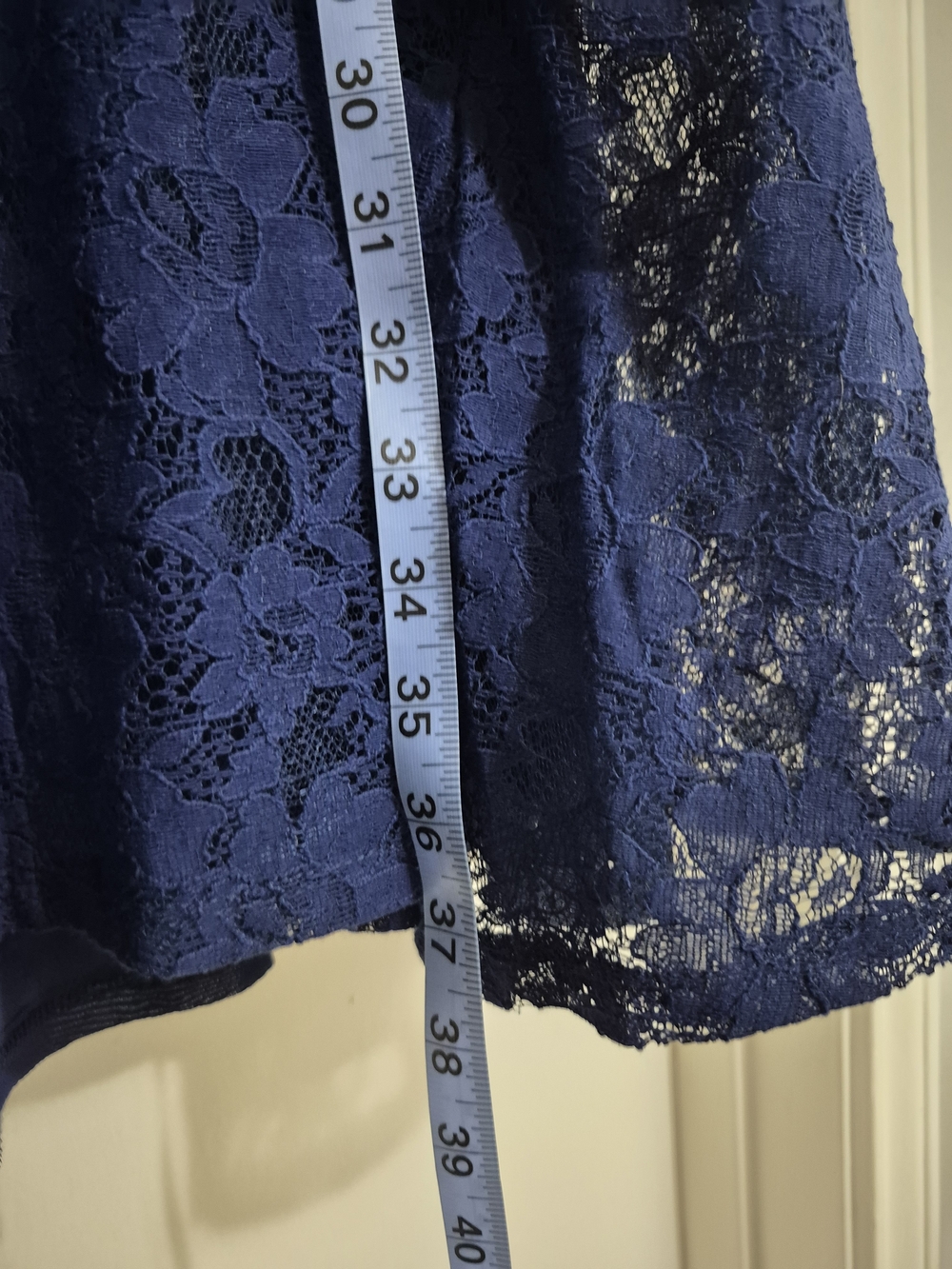 torrid Navy Blue Lace Basque-Waist Mini Dress - Picture 7 of 8